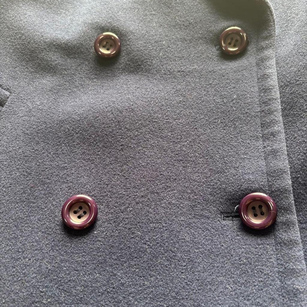 Used [Excellent Condition/Cashmere Blend] Burberry Double-Breasted Coat Navy 9AR