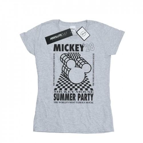Disney Womens/Ladies Mickey Mouse Summer Party Cotton T-Shirt