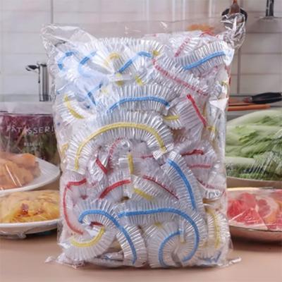 100 stücke Lebensmittel Grade Kunststoff Einweg Lebensmittel Abdeckung Bunte Haftenden Film Abdeckung Kunststoff Taschen