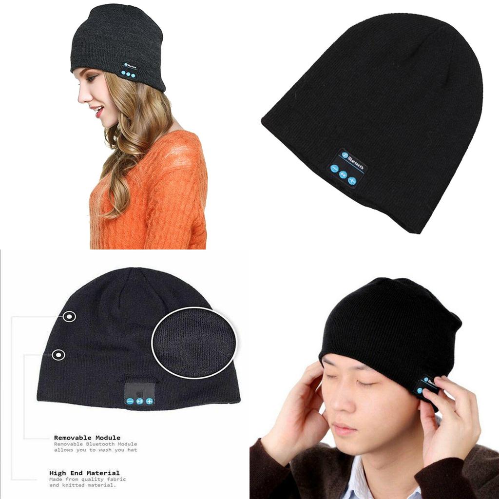 Plush Bluetooth Smart Cap Beanie Hat With High-quality Wireless Headphones And Mic
