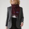 ABRAHAM MOON Merino Wool Muffler 25cm - Claret