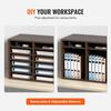 VEVOR Literature Organizers, 12 Compartments Office Mailbox with Adjustable Shelves, Wood Literature Sorter 20.4x12x16.1 Inches for Office, Home