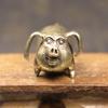 Brass Creative Small Bronze Pig Figurines Chinese Zodiac Pig Ornaments Metal Pendants Ornaments Desktop Decoration Home Decor