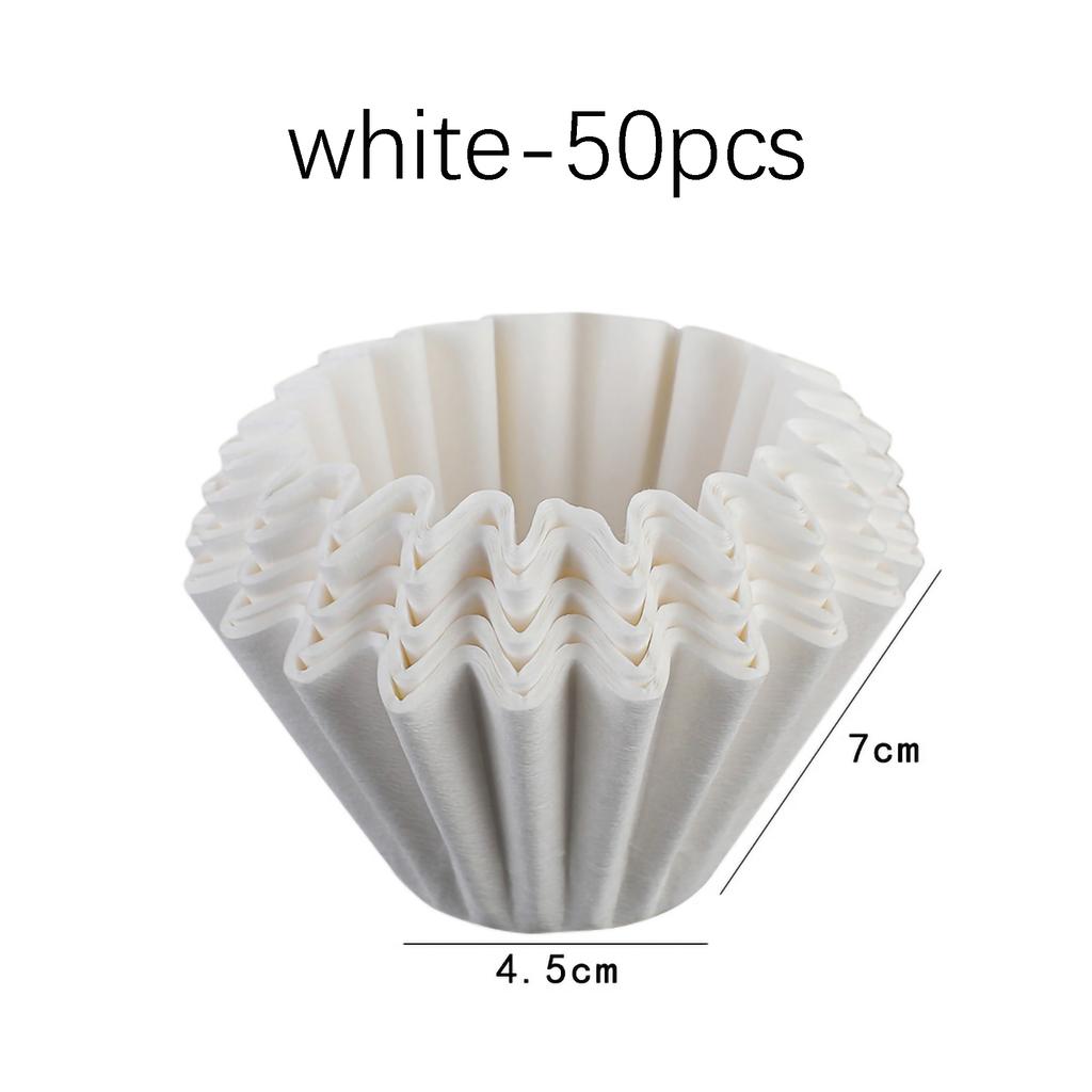 Wave Coffee Dripper Crystal Eye Pour Over Coffee Filter Cups Coffee Maker Flat Bottom Increase Uniformity .50 Pieces of Hand-gro