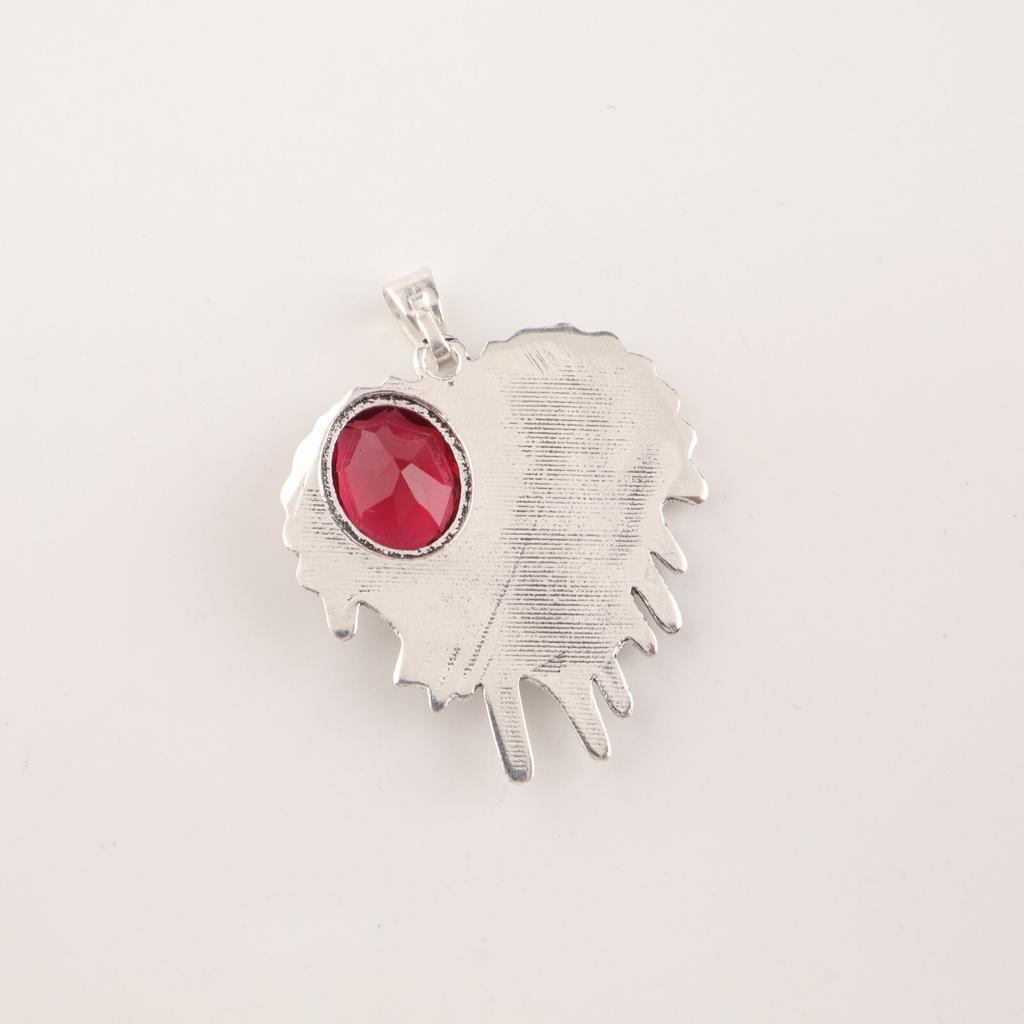 Pink Rubellite Gemstone 925 Sterling Silver Handcrafted Partywear Pendant 1.49" CP-28-13