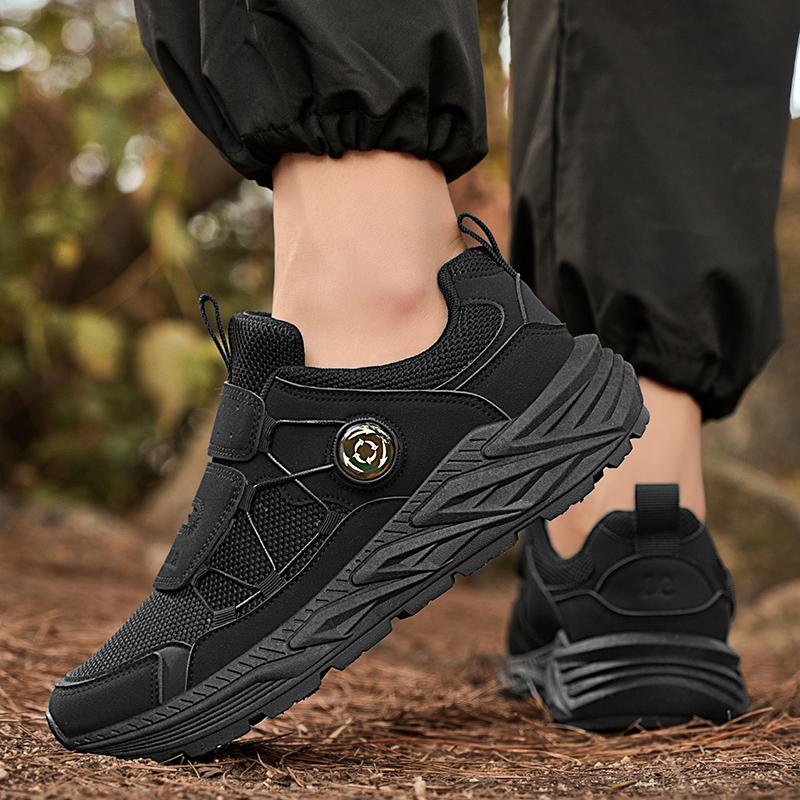 New Rotary Buckle Men's Trekking Shoes Outdoor Platform Hiking Shoes Men Climbing Shoes Mesh Breathable Walking Sneakers For Man
