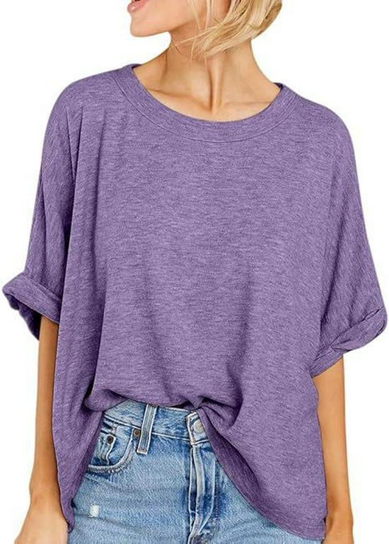 2024 Summer Women s Plus Size Casual Loose Short-Sleeve T-Shirt L