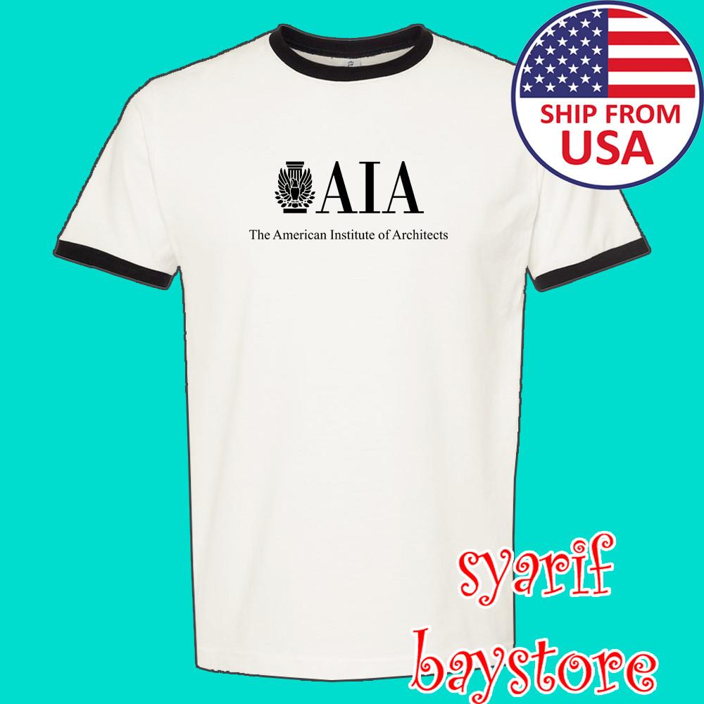 AIA American Institute Of Architects Men#039;s Ringer Black Size S to 3XL Unisex T-Shirt XL