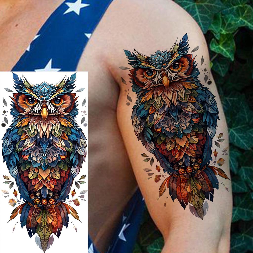 1 Blatt Kreative Malerei Drache Löwe Temporäre Tattoos für Männer Frauen Erwachsene Körperkunst Wasserdichte Realistische Fake Tattoo Aufkleber