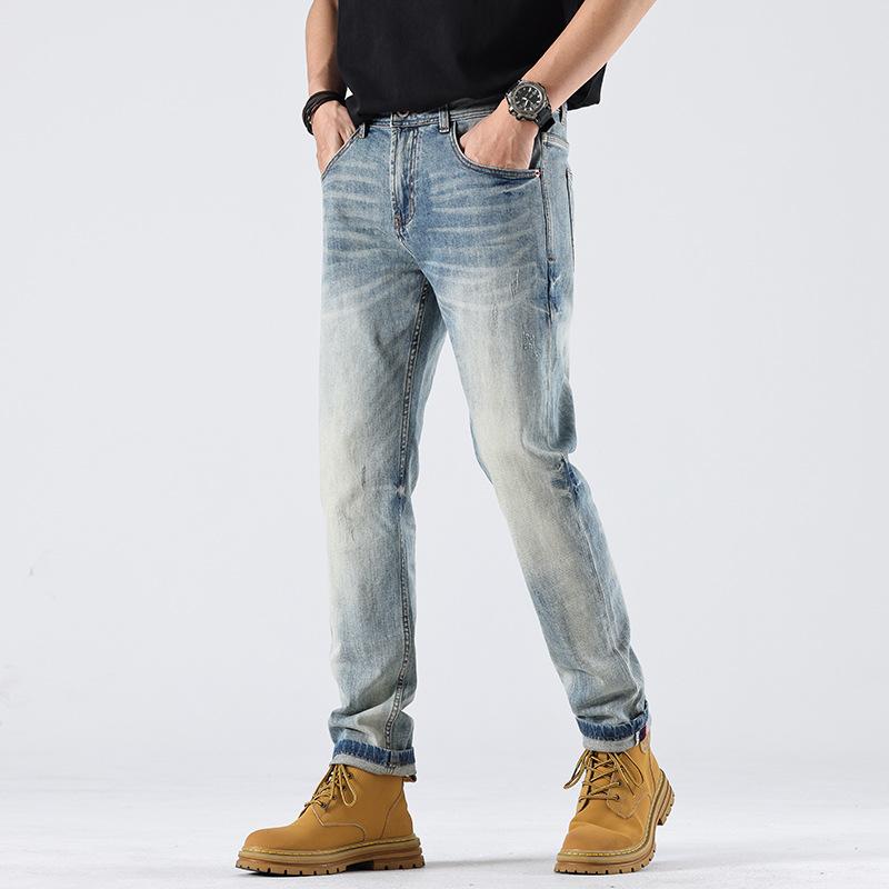 New Spring and Summer Big Cow Slim Fit Small Straight Jeans