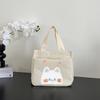Stylish Canvas Commuter Tote with Zipper - Trendy Lunch Box Handbag for Women