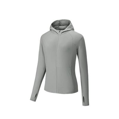 Roupa Simples Confortável Versátil com Capuz Respirável Proteção Solar Feminina Roupa Exterior Estrela-Diamante-Cinza 162527707-6