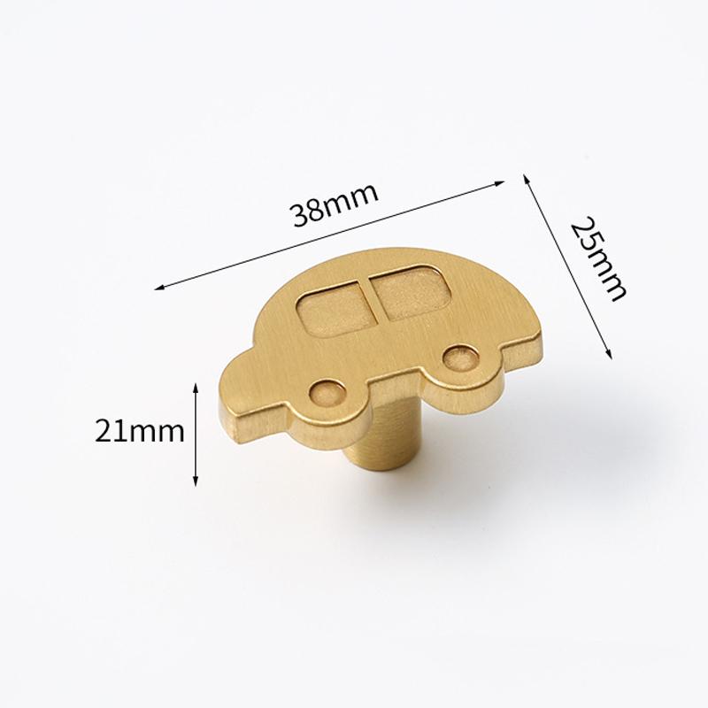 Brass Children Cartoon Cabinet Handle Furniture Handles for Cabinets and Drawers Luxury Wardrobe Dresser Pull Door Knobs