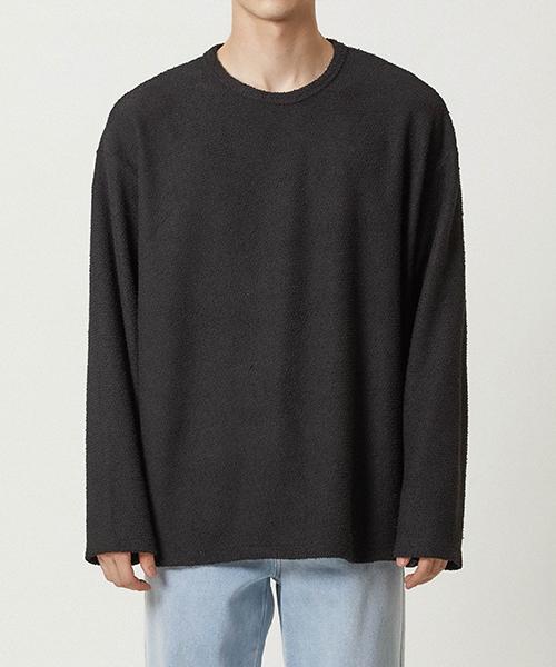 Mimdeowodeulobeu Terry Solid Long Sleeve_Black