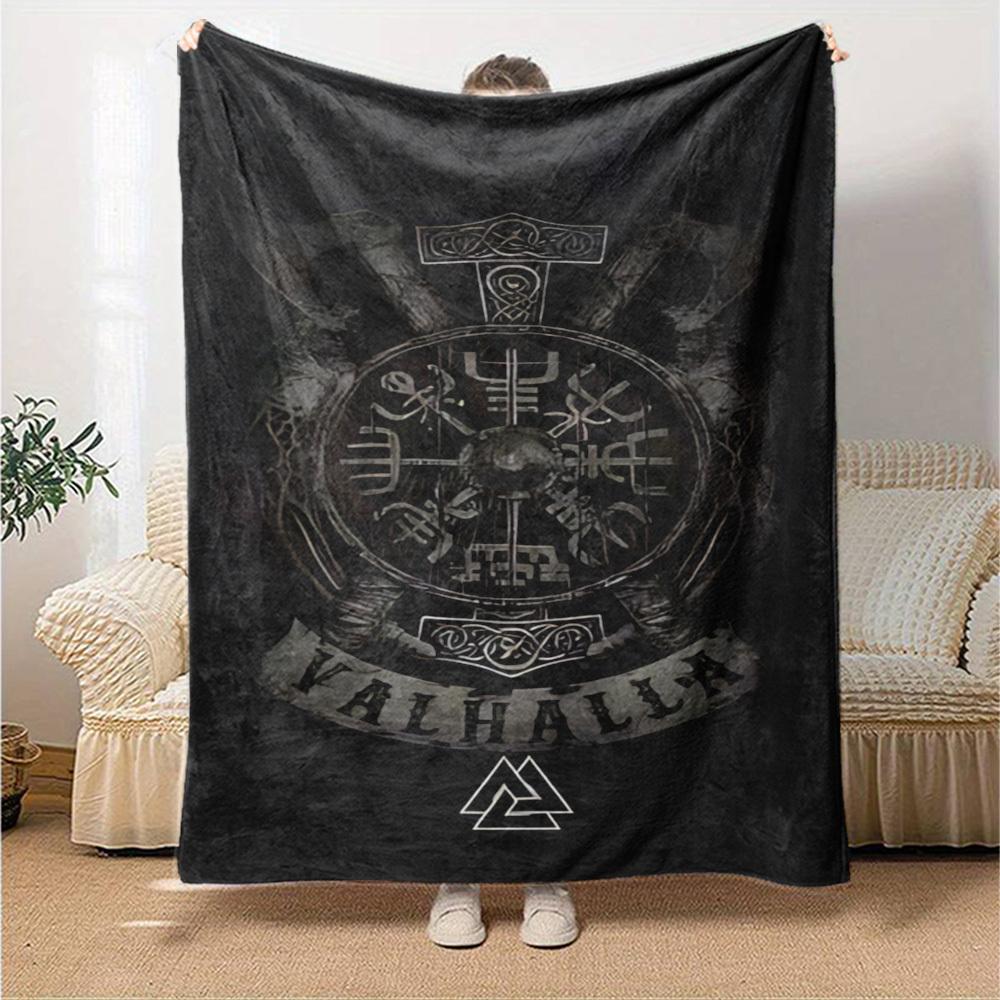 

1 шт. Плед Valknut Valhalla М який Теплий Плед Ковдра для Сну для Дивана Софи Офісу Ліжка Кемпінгу Подорожей, Зручний 150cmx200cm