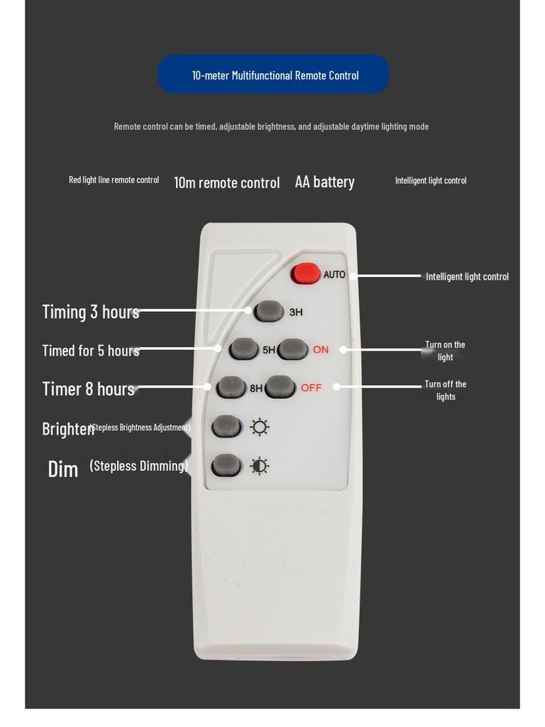 LED Solar Ceiling Light for Bedrooms, Living Rooms, Indoor and Courtyard Spaces - One-to-Two/Three/Four/Five/Seven Light Options
