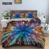 3D Duvet Cover Psychedelic Bedding Set Luxury Quilt Cover with Zipper Closure 2/3pcs King Comforter Cover Polyester Duvet Cover