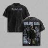 Anime Vinland Saga Askeladd Bedrucktes T-Shirt Herren Damen Gewaschene Baumwolle T-Shirts Kurzarm Vintage T-Shirt Harajuku Übergroßes T-Shirt