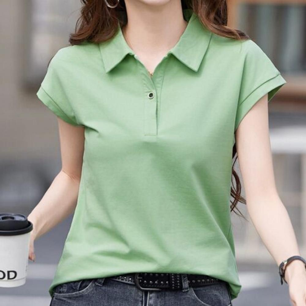 Navava Casual Daily Solid Polo Cap Sleeve T shirT nT3319