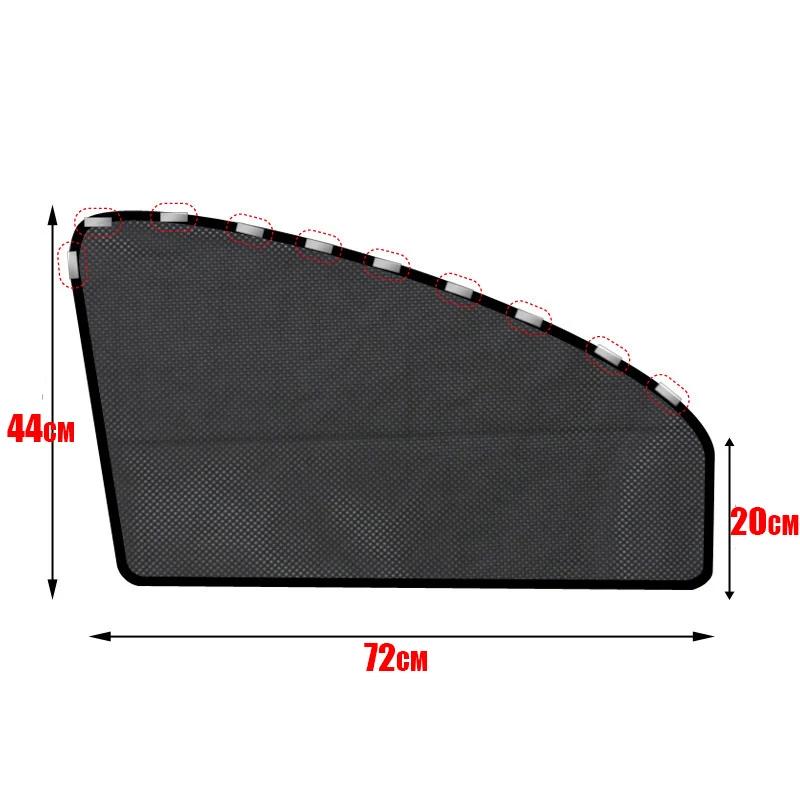 Magnetic Car Sun Shade Anti-UV Front/Rear Window Sunshield Shadow Mesh Glass Shading Car Privacy Shield Auto Interior 1-4pcs
