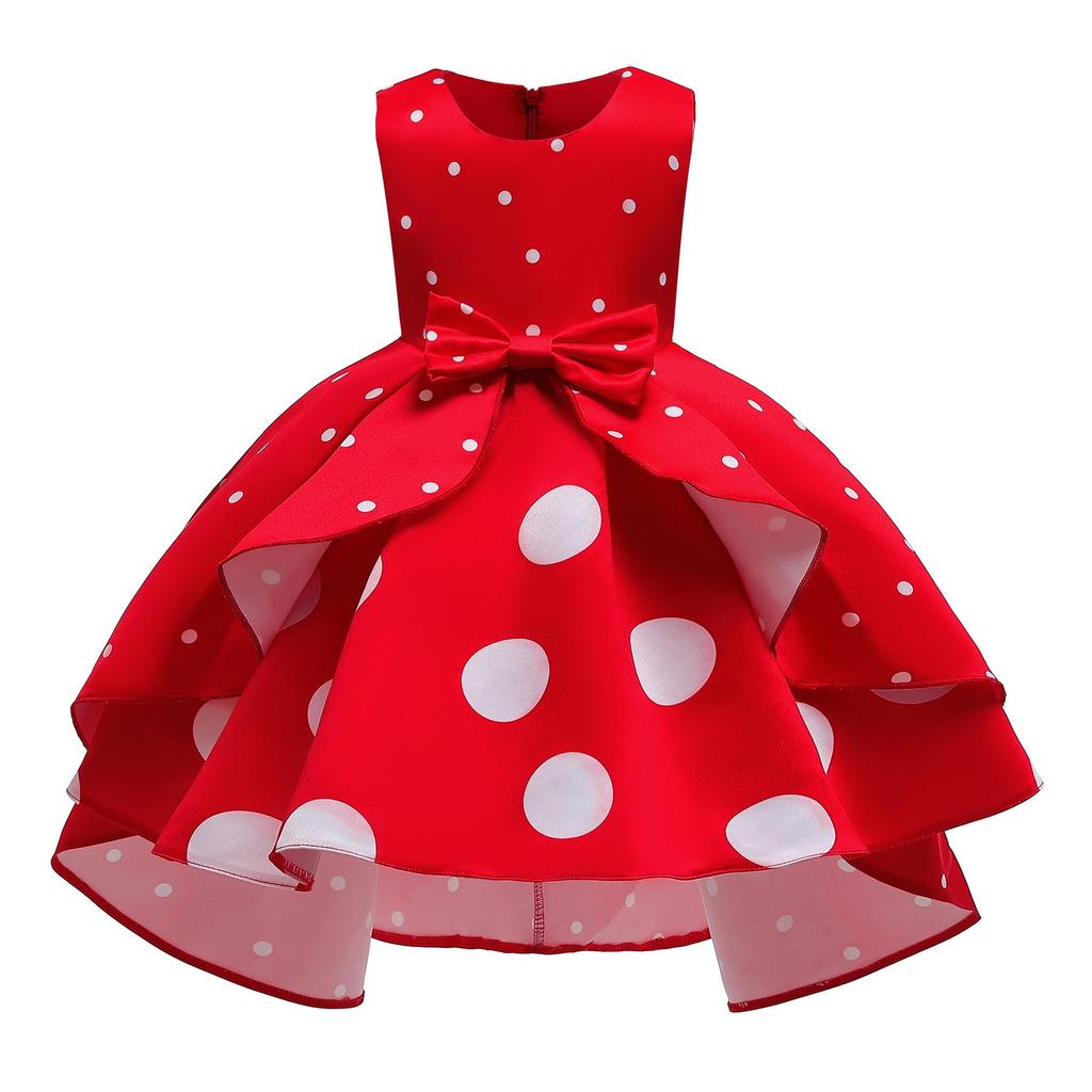Polka Dot Christmas Princess Dress for Girls - Hot-Selling Evening Wear