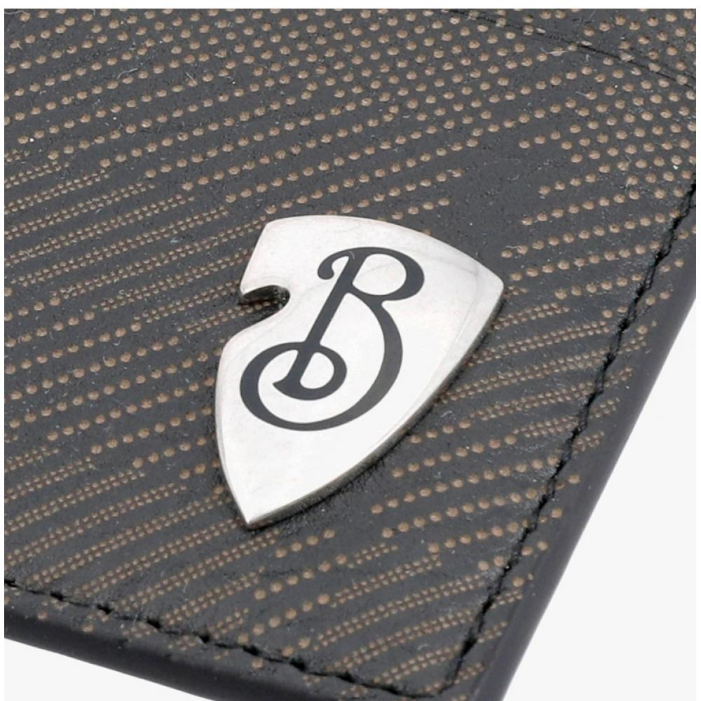 Burberry 8102931 B9744 Check B Shield Card Holder