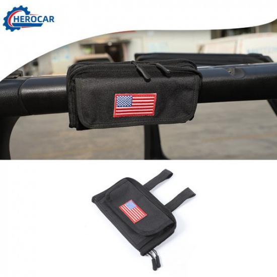 Car Roll Bar Grab Handle Multifunctional  Storage Bag For Jeep Wrangler Parts