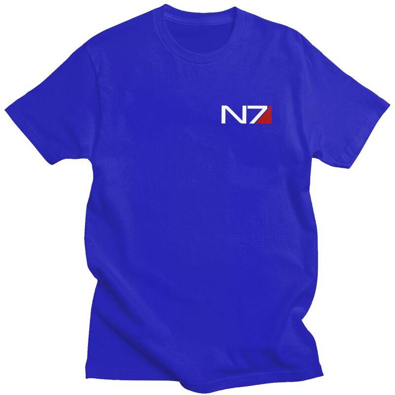 Custom Video Game Mass Effect N7 Tshirt for Men Short Sleeves Leisure T Shirt Tshirt 100 Cotton Tees Gift