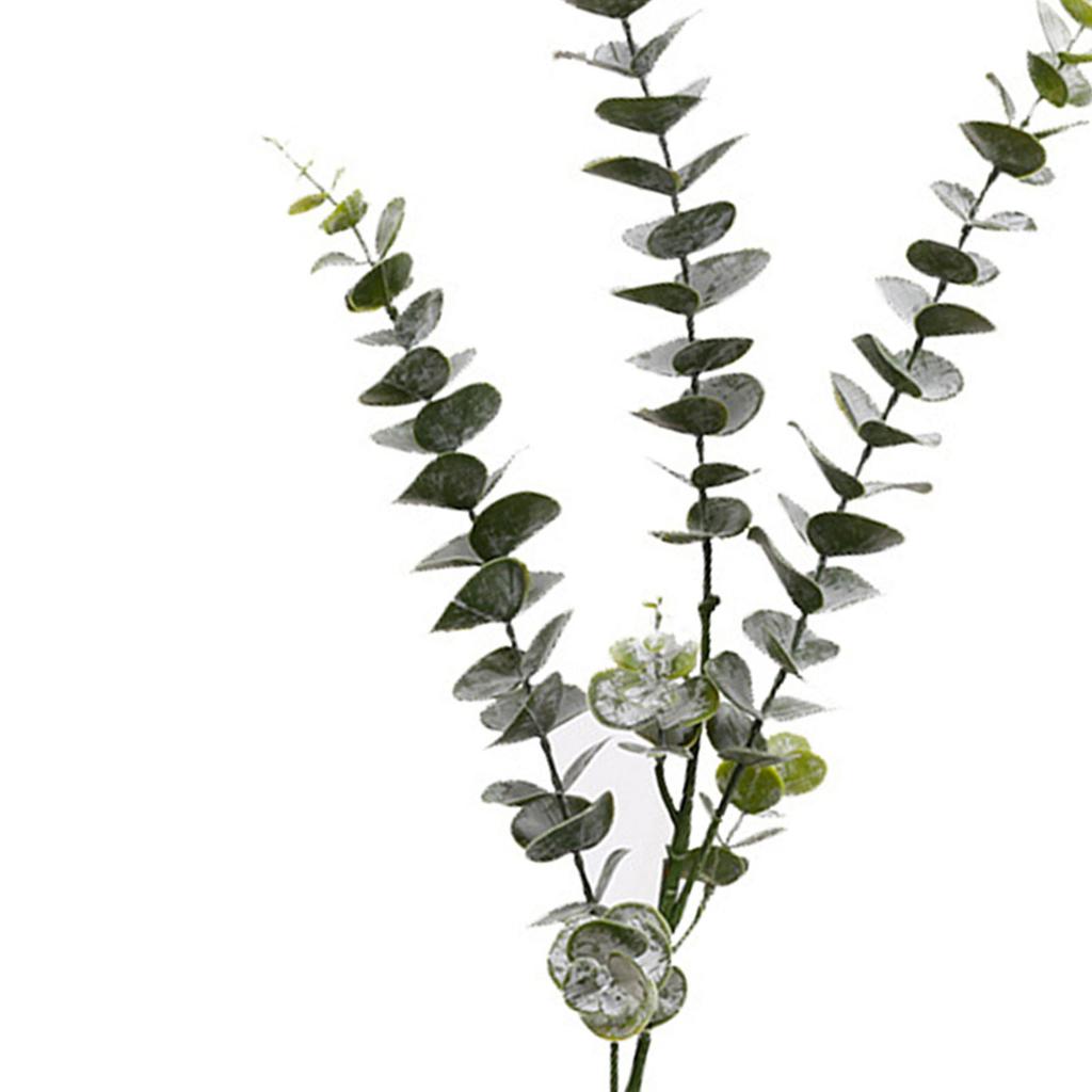 Eucalyptus Stems Decor Artificial Eucalyptus Leaves 3 Branches Real Touch Faux Greenery Plant for