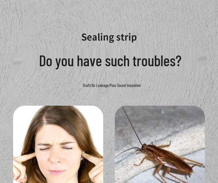 Non-stick Soundproof Door Bottom Sealing Strip: Windproof, Insulation, Waterproof Rubber Sticker