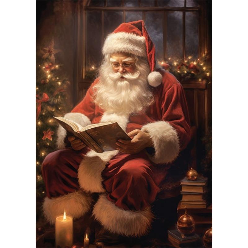 Christmas Collection Canvas Print Art Santa Christmas Tree Deer Poster Canvas Wall Art Picture Unique Home Decor Christmas Gifts