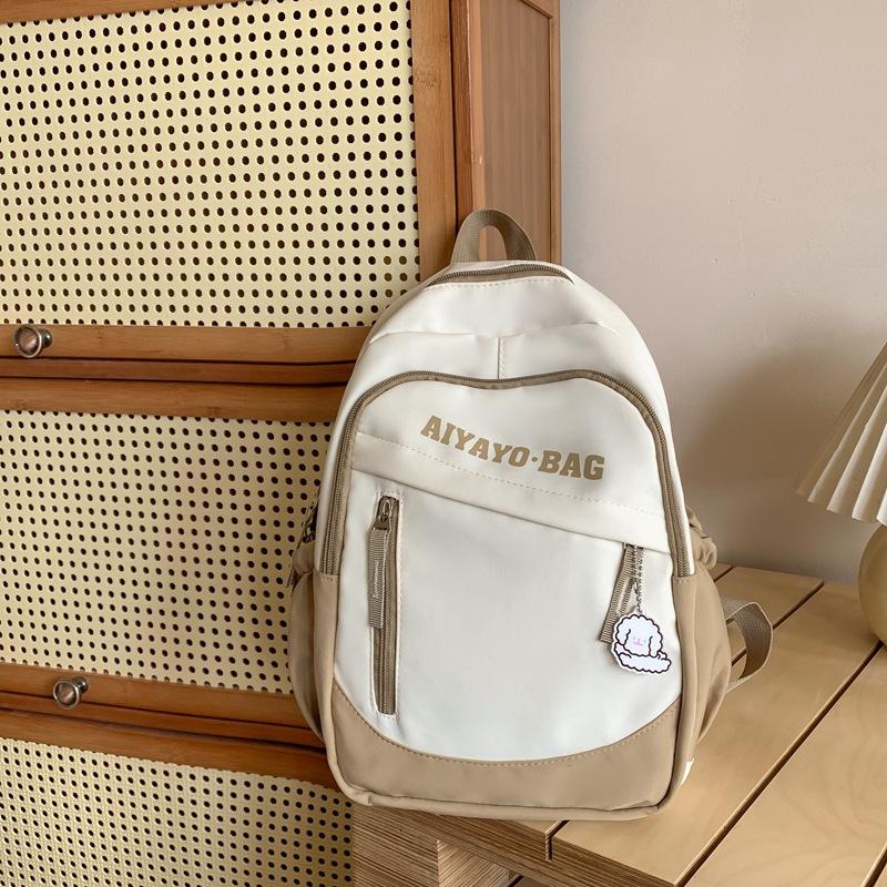 

Backpack Women s Fashion Versatile Campus Style School Bag Middle School Students Make-up Lessons Small Backpack Leisure Travel Backpack Women Single pack хаки