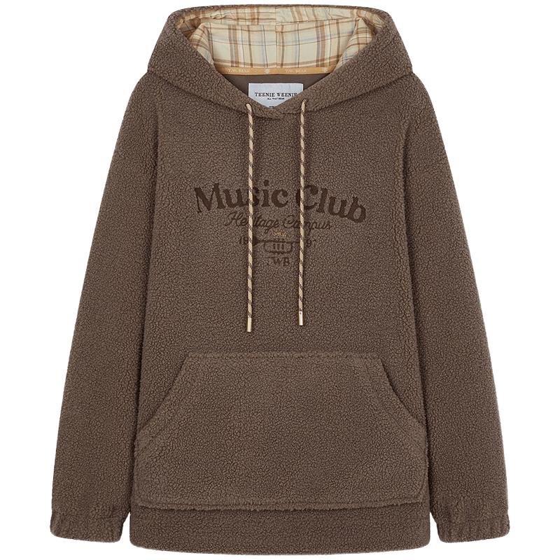 Teenie Weenie Women's Bear Graphic Hooded Sweatshirt