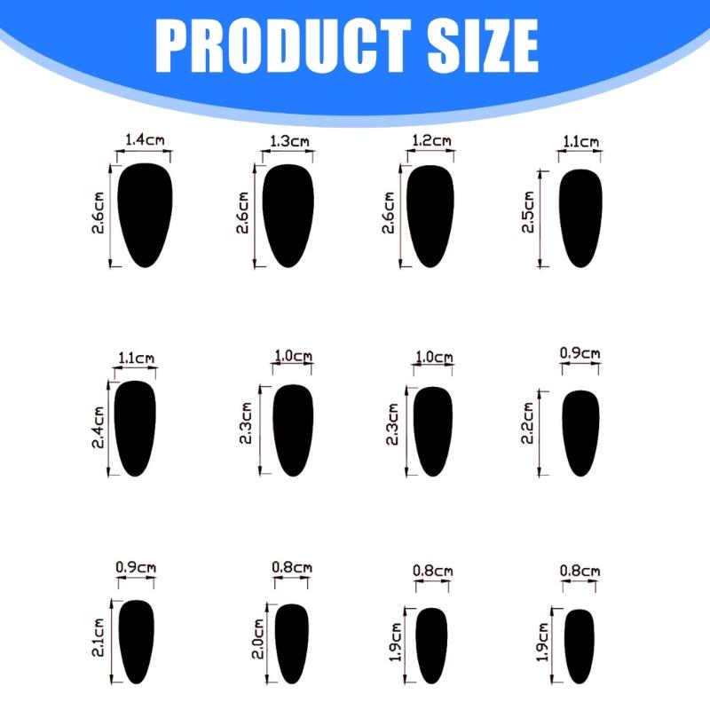 Press on Nail,Fake Nails Stick Glue on Nail False Nails Acrylic Nails Artificial False Nails for DIY Nails Art Designs