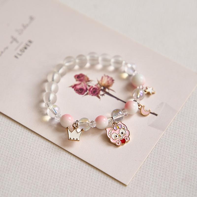 Year Sweet Cute Cat Crystal Beaded Bracelet Girls, Girlfriend Student Bracelet Wholesale