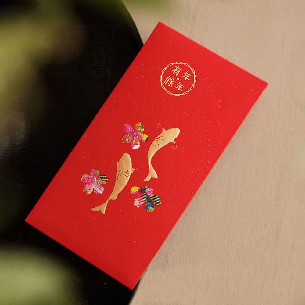 6PCS Vintage New Year Red Envelope Chinese Style Money Pocket Luck Money Envelopes  Spring Festival