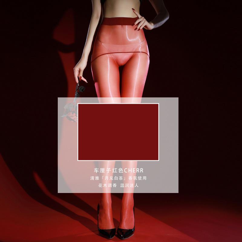 Plus Size Sexy Women Aurora Ultra-Thin Transparent Waist Pantyhose Seamless Crotch Party Dance Tights Maid Fashion Legging