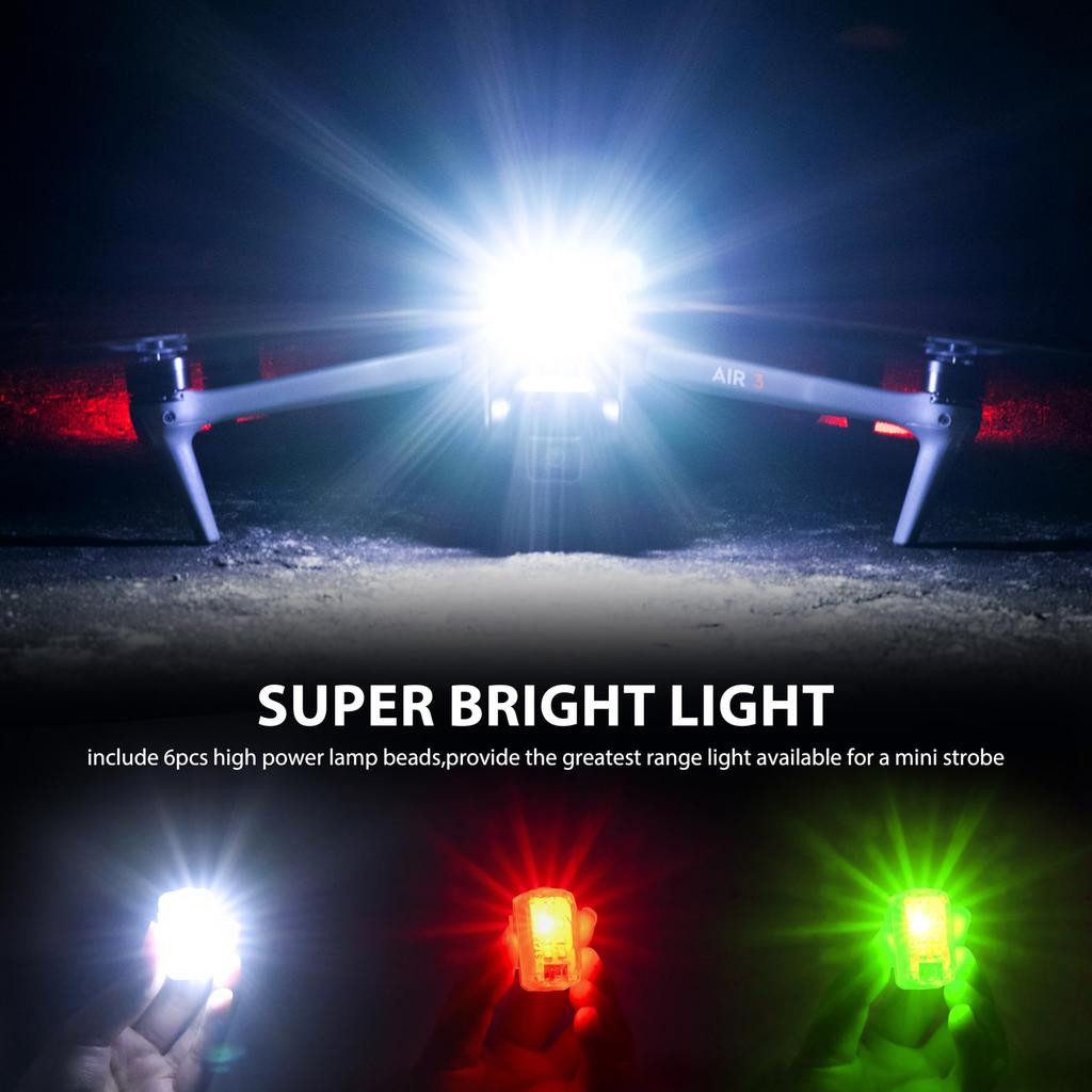 STARTRC Drone Strobe Light, Anti-Collision Light, FAA Rechargeable Flash LED Lamp Light for Night Flight, Compatible with Mini 4 Pro, Air 3, Mavie 3,