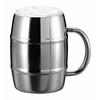 CAPTAIN STAG (CAPTAIN STAG) UE-3498 Double Stainless Steel Beer Mug, Insulated, 600ml, Barrel-Shaped, Stainless Steel, with Vacuum-Resistant Design