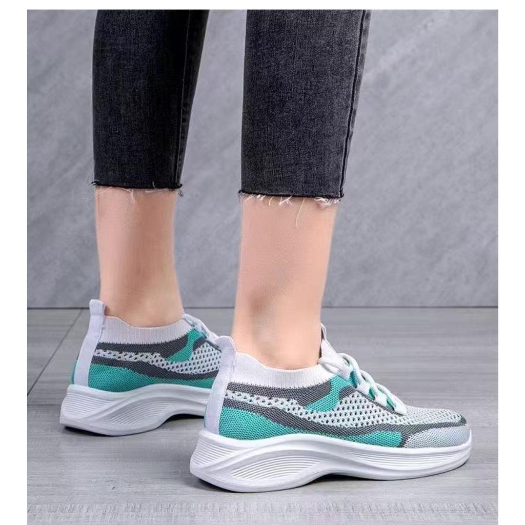 Mesh Casual Women's Shoes Woven Mesh New Breathable Soft Sole Running Casual Versatile Thick Sole Sports Casual Shoes
