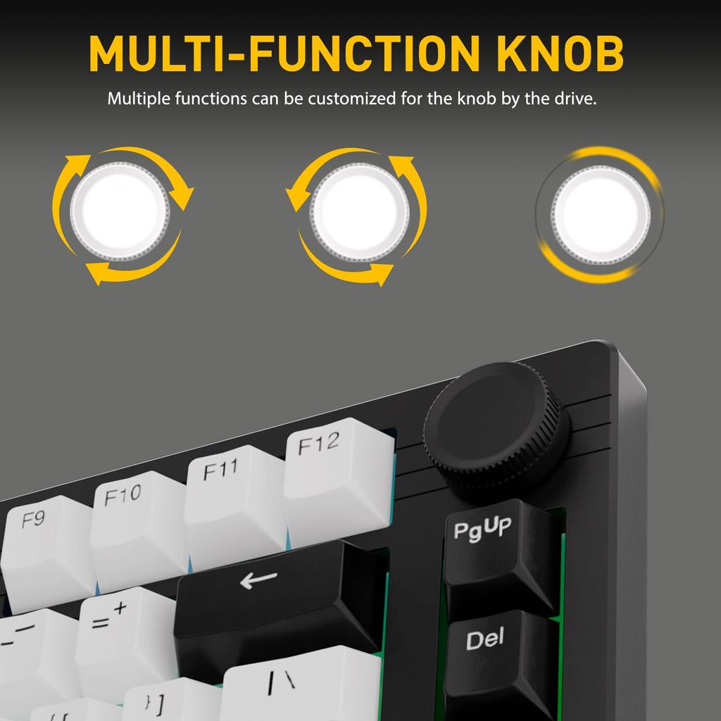 DAREU EK75PRO Gaming Keyboard Wireless Tenkeyless USB Connectable Gasket Mount 81 Keys English Layout RGB Mechanical Keyboard Hot Swap Compatible