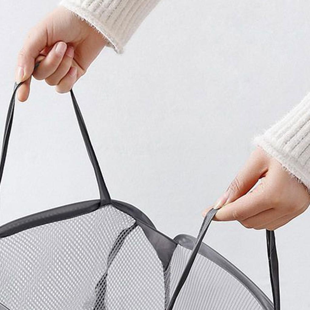 Mesh Laundry Hamper Durable Dirty Clothes Hampers Practical Durable Mesh Laundry Baskets with Handles Storage Baskets