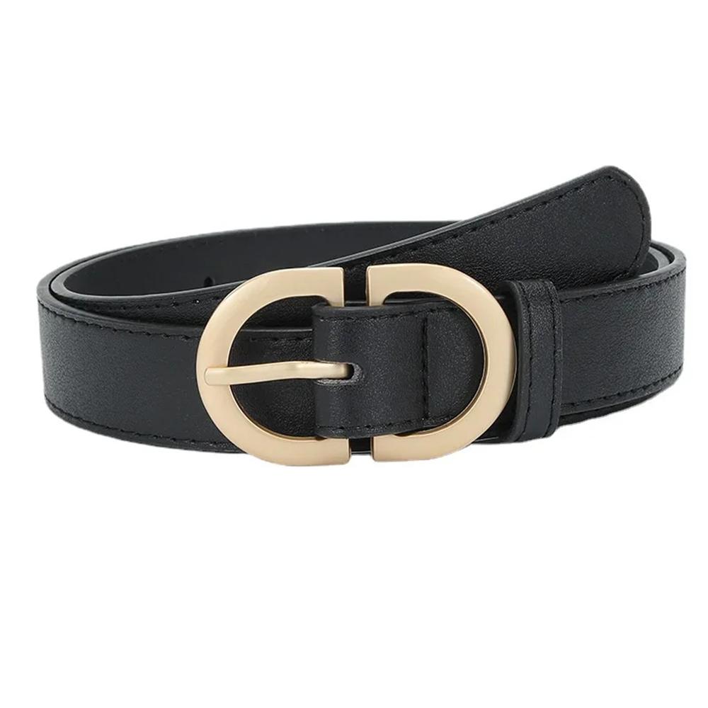 Women's Belt Fashion Pin Buckle Thin Belt Genuine Luxury Soft Belt Women With Cargo Pants Jeans Windproof Belt Pu Leather Belt