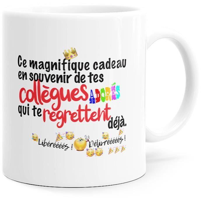 Mug - Humour Collègue - Message Drôle - Céramique Haute Qualité - 325ml - Anti-brûlures
