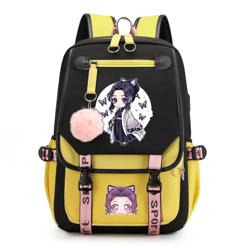 Cute Kawaii Pattern Backpack Teenage Street Anime Backpack Backpack USB Backpacks