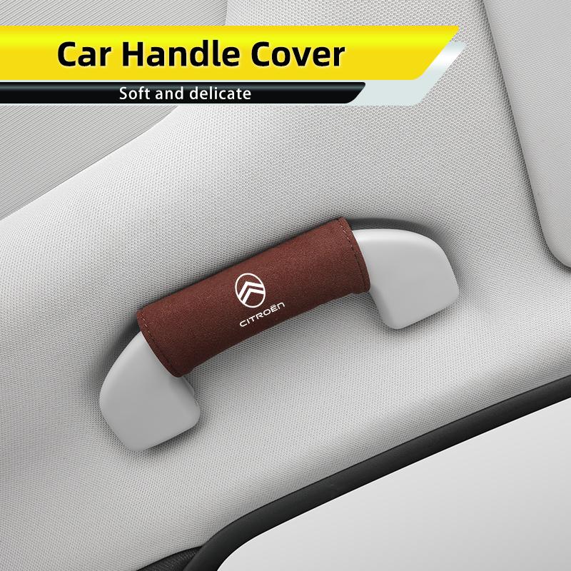 Car Roof Handle Cover Suede Roof Grab Handle Grip For Citroen C3 C4 C5 C1 C2 Berlingo Celysee Xsara Picasso Interior Accessories