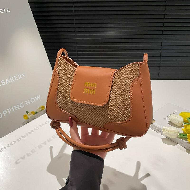 Neue Retro-Halbmond-Achseltasche Damenmode Temperament einfach und vielseitig einzelne Schulter Umhängetasche kleine quadratische Tasche