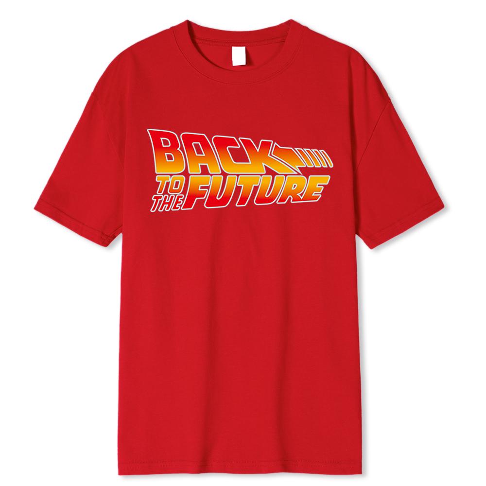 Back To The Future Tshirt Cotton T Shirt For Men Summer Short Sleeve T Shirts Movie Hip Hop Tee Tops Streetwear T-shirts XXXL