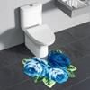 Yousheng Plush Floor Mat Quick-Drying Non-Slip Backing Rose Flower Shape Rug Easy To Clean Decorative Living Room Bath Mat