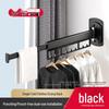 Folding Retractable Clothes Drying Rack for Indoor/Outdoor Use: No-Punch Wall Mount Design for Balcony or Bay Window.